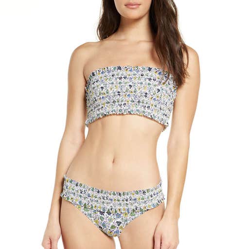 nordstrom.com, Tory Burch Costa Smocked Bandeau Bikini Top And Bottoms