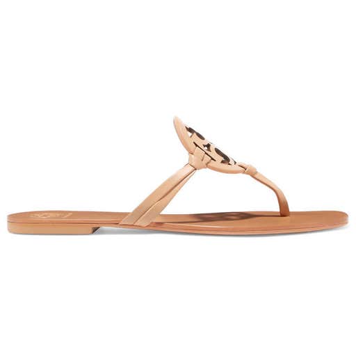 net-a-porter.com, Tory Burch Miller Logo-Embellished Leather Sandals