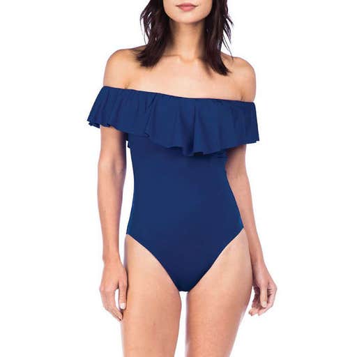 amazon.com, Trina Turk Off the Shoulder One-Piece Swimsuit