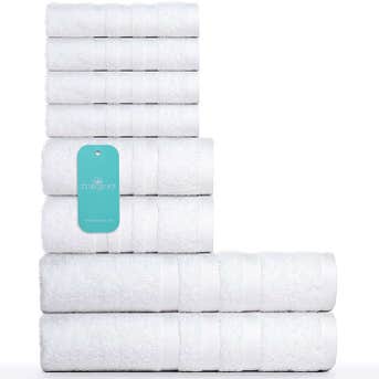 Turquaz Turkish Cotton Bath Towel Set 8 Piece