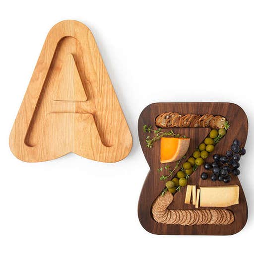 uncommongoods.com, Uncommon Goods Monogram Cheese & Crackers Serving Board
