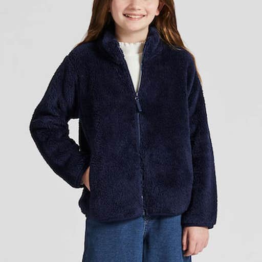 uniqlo.com, Uniqlo Kids Fluffy Yarn Fleece Long-Sleeve Jacket