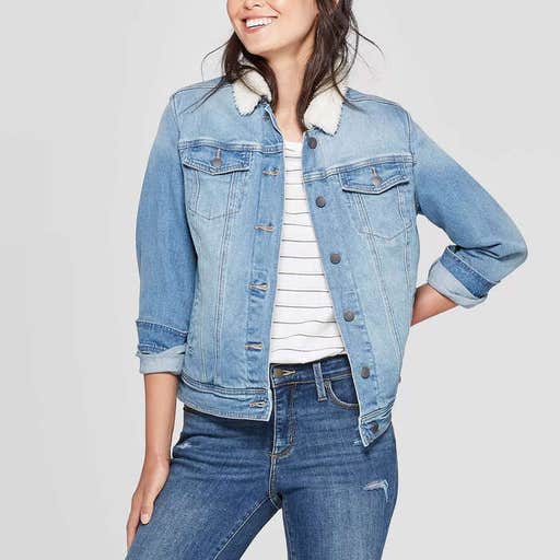 target.com, Universal Thread Denim with Sherpa Jacket In Light Wash