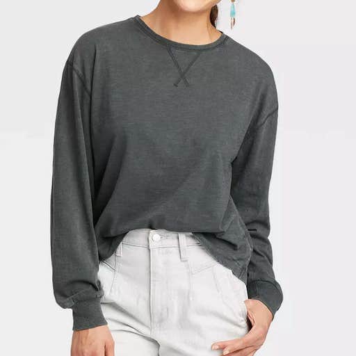 target.com, Universal Thread Long Sleeve Boxy T-Shirt