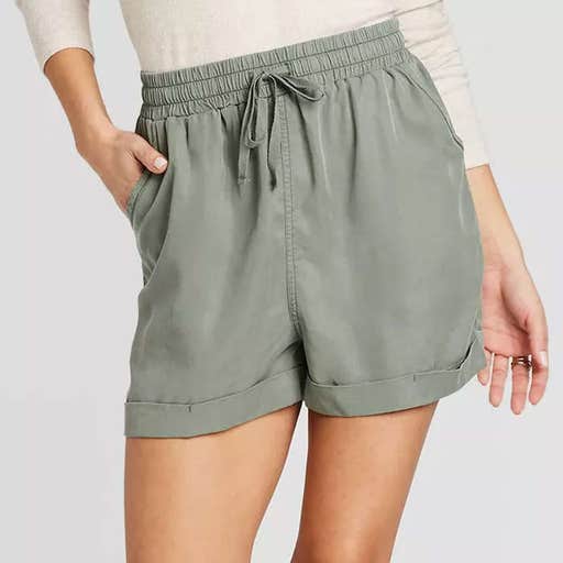 target.com, Universal Thread Mid-Rise Tie Front Utility Shorts