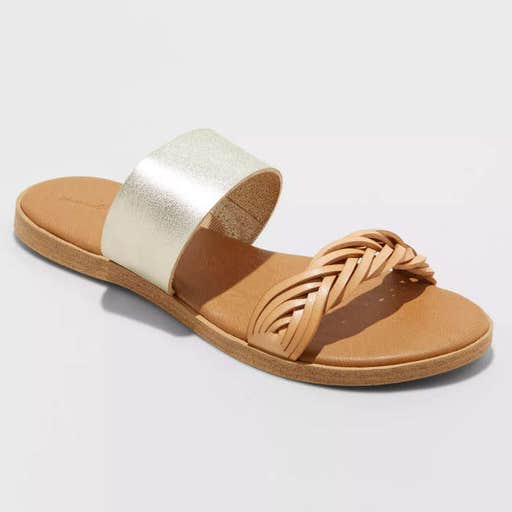 target.com, Universal Thread Torri Two Band Slide Sandals