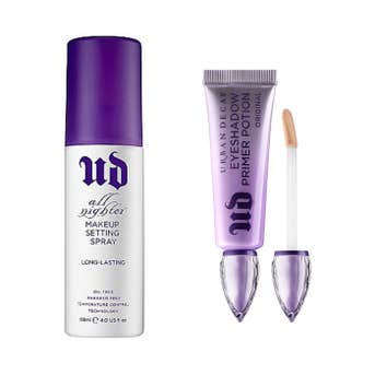 Urban Decay All Nighter Makeup Setting Spray and Eyeshadow Primer Potion Tube