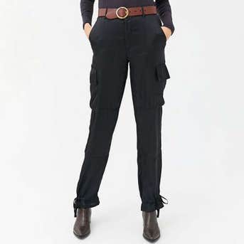 Urban Outfitters Carina Satin Utility Jogger Pant