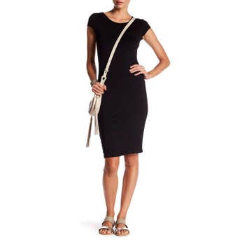 Velvet Torch Cap Sleeve Midi Dress