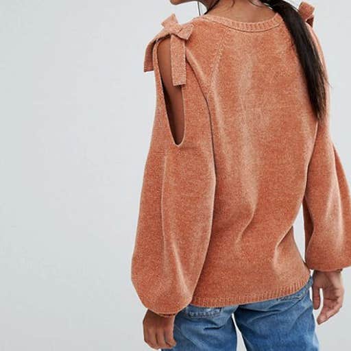 asos.com, Vila Knitted Sweater With Bow Detail