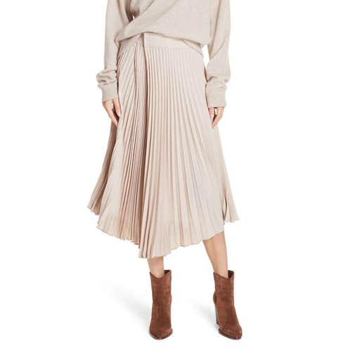 nordstrom.com, Vince Asymmetric Hem Pleated Skirt