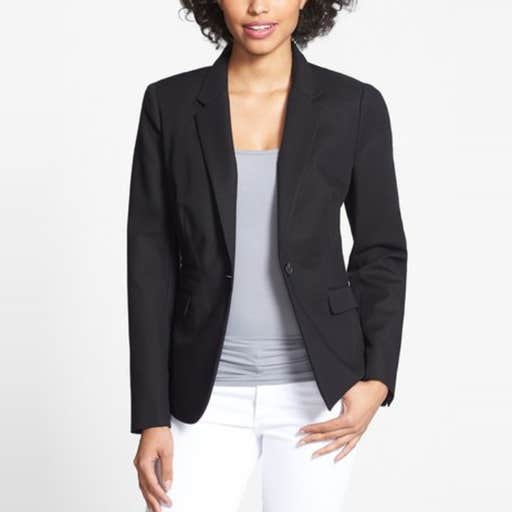 nordstrom.com, Vince Camuto Stretch Cotton One-Button Blazer