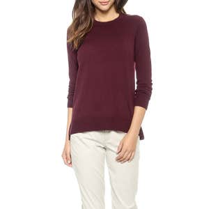 Vince Cashmere Overlay Crewneck Sweater