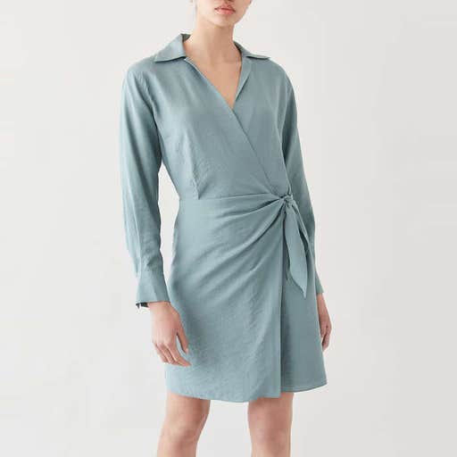 shopbop.com, Vince Wrap Front Long Sleeve Shirtdress