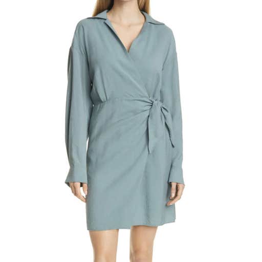 nordstrom.com, Vince Wrap Front Long Sleeve Shirtdress