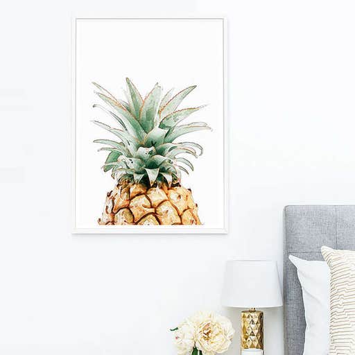 etsy.com, VividAtelier Pineapple Print Wall Art