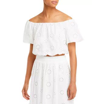 WAYF Brooke Off Shoulder Cropped Top And Gracia Tiered Maxi Skirt