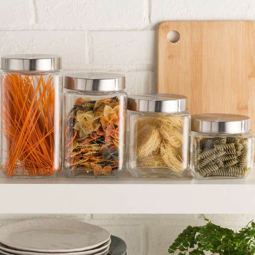wayfair.com, Wayfair Basics Screw Top Glass Kitchen Canister Set