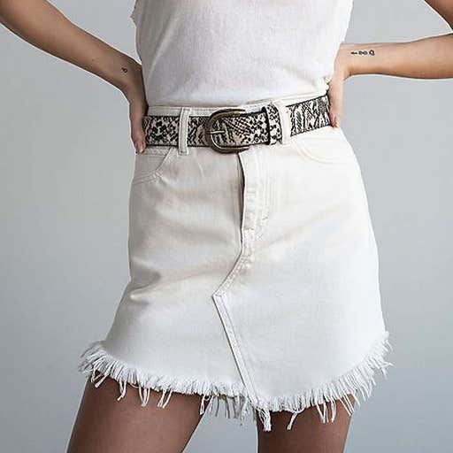 freepeople.com, We The Free Bailey Denim Mini Skirt In Coconut