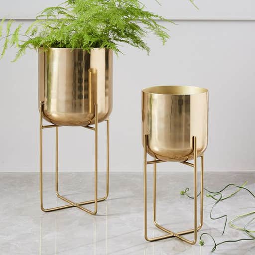westelm.com, West Elm Spun Metal Standing Planter