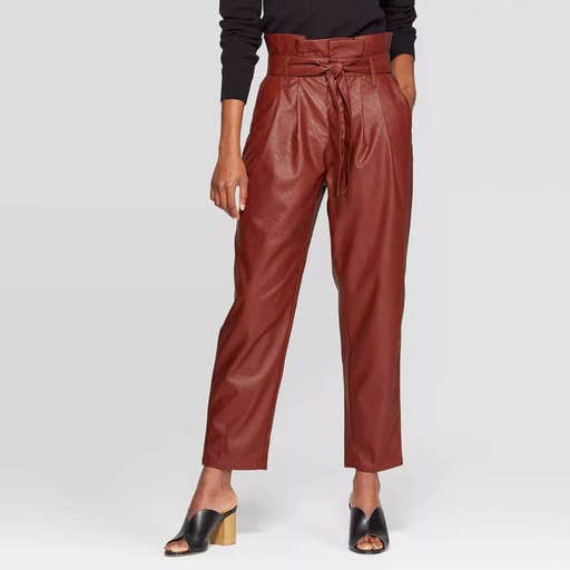 target.com, Who What Wear Mid-Rise Straight Leg Paperbag Pants