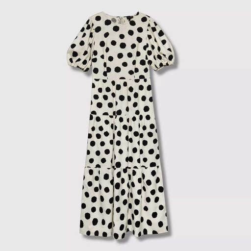 target.com, Who What Wear Polka Dot Puff Elbow Sleeve Dress