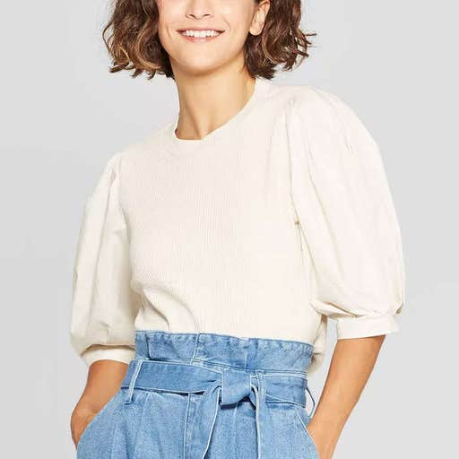 target.com, Who What Wear Puff Elbow Sleeve Crewneck T-Shirt