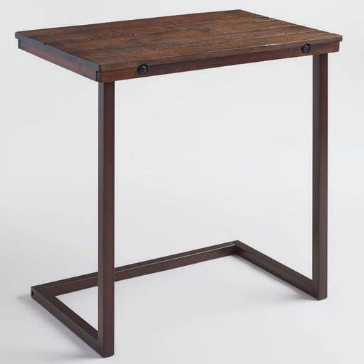 worldmarket.com, World Market Oversized Wood And Metal Laptop Table