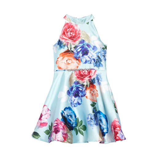 nordstrom.com, Zunie Floral Mikado Fit & Flare Dress