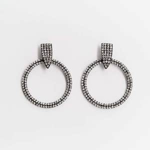 Mango Hoops Crystal Earrings