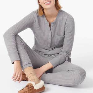 J.Crew Supercozy Waffle Henley Pajama Set