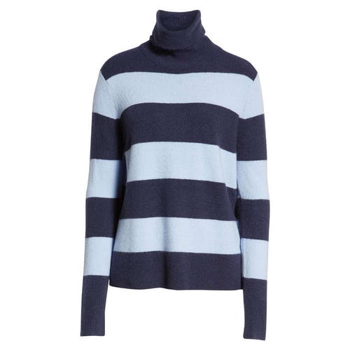 Stripe Turtleneck Sweater
