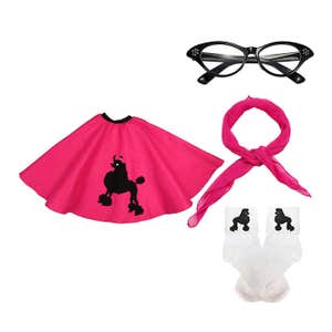 QNPRT 1950s Poodle Skirt Costume