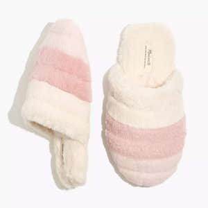 Madewell Colorblock Quilted Scuff Slippers