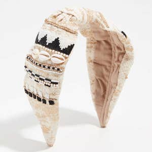 NAMJOSH Embellished Shell Headband