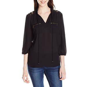 My Michelle Lace and Ruffle Blouse