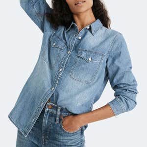 Madewell Long Sleeve Basic Denim Shirt