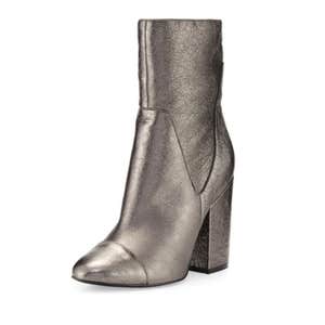 Kendall + Kylie Brooke Metallic Leather Block-Heel Bootie