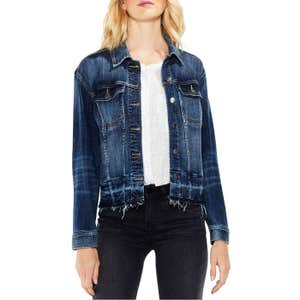 Vince Camuto Indigo Released Hem Denim Jacket