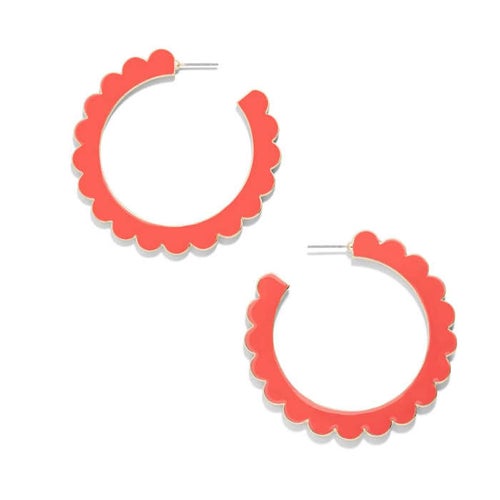 BaubleBar Scallop Hoop Earrings