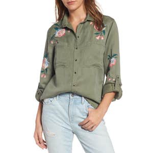 Rails Channing Embroidered Military Shirt: Sale $124.90, After Sale $188