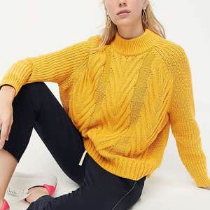 J.Crew Cable-Knit Mockneck Sweater