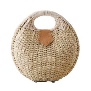 Pulama Wicker Beach Bucket Handbag