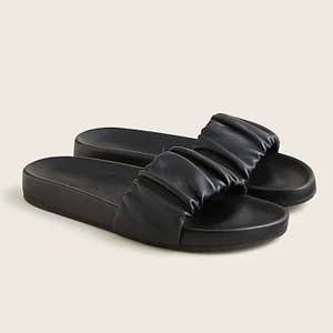 J.Crew Pacific Scrunchie-Strap Slides