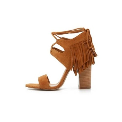 Kendall + Kylie Saree Ankle Fringe Heels