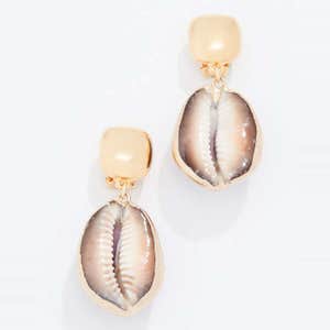 Kenneth Jay Lane Seashell Drop Earrings