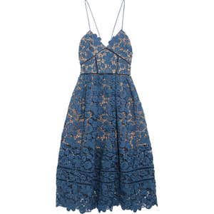 Self Portrait Azaelea Guipure Lace Midi Dress