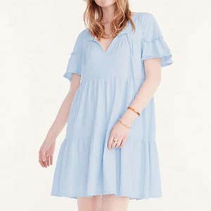 J.Crew Broken-in Jersey Tiered Mini Dress