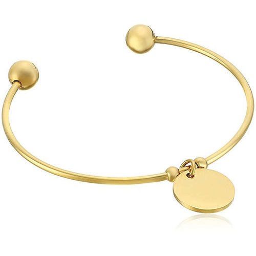 Amazon Collection Stainless Steel Cuff Charm Bracelet, Was $15.19 Now