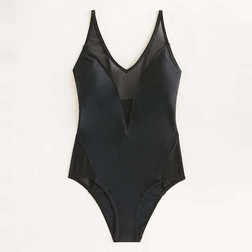Mango Sheer Panels Swimsuit